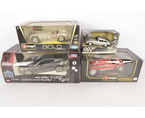 Burago large scale Cars and Radio Controlled 007 Aston Martin and Leopard and Tiger Tanks (6), Burago 1:18 Scale MB 300 SLR M