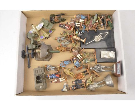 Mainly Modern WWII Era Unboxed/Playworn Military Vehicles and Figures (50+),  in various scales, military models including ta