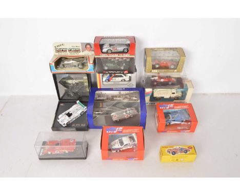 Modern Diecast Postwar and Modern Competition Vehicles (13), all boxed/cased, Brumm, AS34 Mercedes W196C GP Italia 50th Anniv