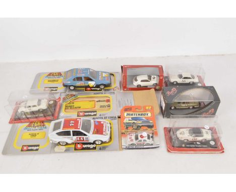 Modern Diecast Private and Competition Cars (30), all unboxed or loose in packaging, 1:24 scale and smaller, Burago, Polistil