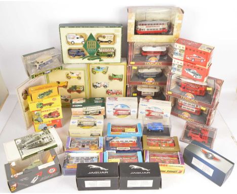 Modern Diecast Vintage Public Transport Commercial and Private Vehicles (45), all boxed/cased, Corgi Classics, trams, 98153 L