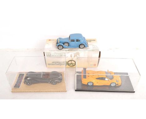 1:43 Scale Resin and White Metal Factory Produced Vintage and Modern Cars,  private and competition models, boxed Lansdowne M