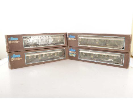 Lima 0 gauge Continental 6616 DB green Mainline 1st Class Corridor Coaches (4), all in original window boxes, VG, boxes F, on