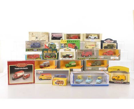 Modern Diecast Vintage Delivery Vans,  all boxed/cased, Austins, Morris, Minis, Fords and others, Vanguards by Lledo Heinz, B