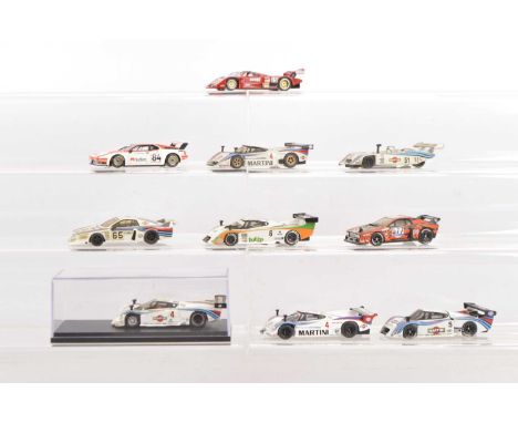 1:43 Scale Resin and White Metal Kit Built Competition Models (10), 1970s and later cars all Lancias, many models with some d