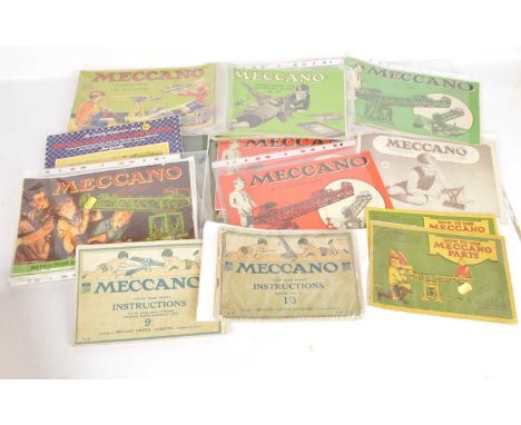 Various Meccano Instruction Manuals and other items (30), How to use Meccano Booklet (2, both dated 531), Instruction Book No