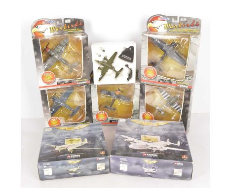 Corgi and Atlas WWII and Postwar Military and Civilian Aircraft (9), all boxed, Corgi Warbirds 1:72 scale, WB99606 F4U1 Corsa