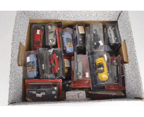 Modern Diecast Modern Private and Sports Cars (49), all bubble packed magazine issue examples, 1:43 scale and similar, variou