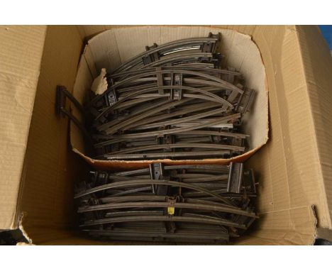 Large collection of boxed and unboxed Hornby 0 Gauge clockwork  track and Points  (approx. 200 pieces of track) Hornby, Turnt
