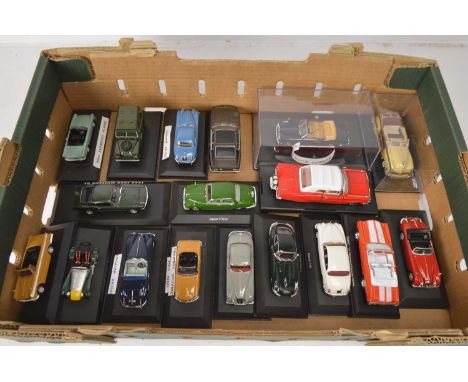 Modern Diecast Vintage Cars and Commercial Vehicles (37), all 1:43 scale, some cased, some on plinths others unboxed, include