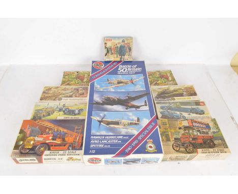 Airfix kits unbuilt in original boxes  (10), comprising 10999 Battle of Britain 50th anniversary memorial Flight, 571 1:32 B 