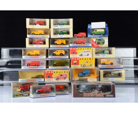 Modern Diecast Vintage Delivery Van Models (28), Mainly boxed, Corgi Classics, Morris J, 96888 Southdown, 96894 Post Office T