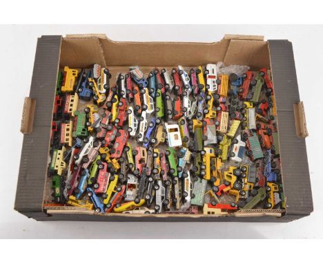 1960s and Later Playworn 1:64 Scale Diecast Vehicles (250+), vintage and modern vehicles, private, commercial, emergency, mil