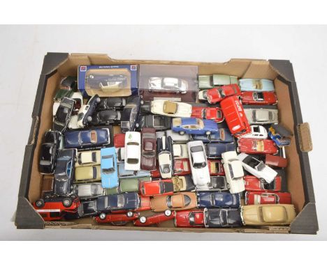 Modern Diecast Vintage Cars and Small Commercial Vehicles (60+), mainly unboxed, 1:43 scale, postwar cars and small commercia