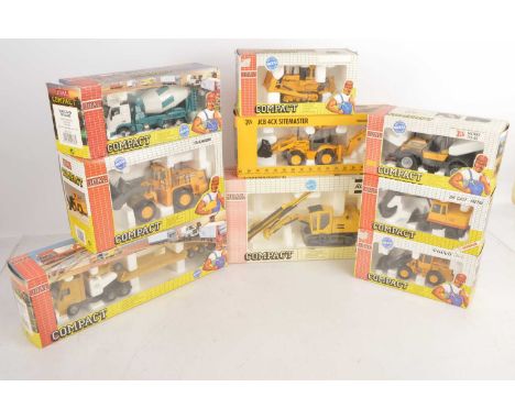 Joal Diecast Construction Vehicles (9), all boxed Joal Compact, 1:35/1:50 scale 239 Michigan L320 loader, 181 Volvo L70C load