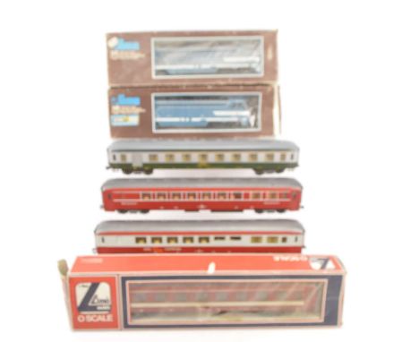 Lima 0 Gauge SNCF Diesel Locomotives and Coaches pair of 6765  SNCF blue and white 67001 Bo-Bo, Diesel Locomotives, both in o