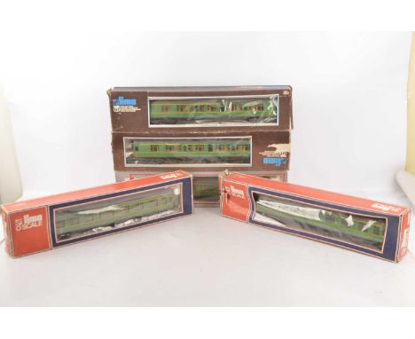 5 Lima 0 Gauge BR SR green 1st/2nd Corridor Coaches (5),  all S15865, all in original boxes, VG, boxes F-G (5),