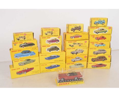 Atlas Dinky American and British Cars (24), all boxed/cased, American cars, 25J/153A Jeeps, one a US army example, 532 Lincol