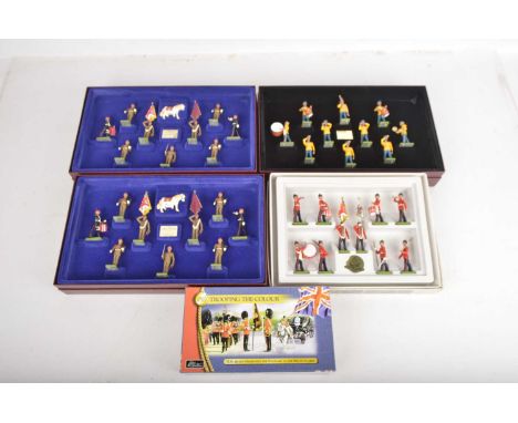 W Britains modern  Military sets in original boxes (5), comprising 40392 Trooping the Colour - H M Queen presenting the stand