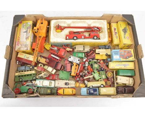 Postwar Playworn Diecast and Plastic Vehicles (50+), private, commercial, competition and public transport models, some repai