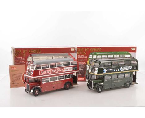 Sunstar 1:24 Scale Buses, both boxed, 2920 RT113 FXT 288 in red livery, front windscreen detached and wing mirror damaged, wi