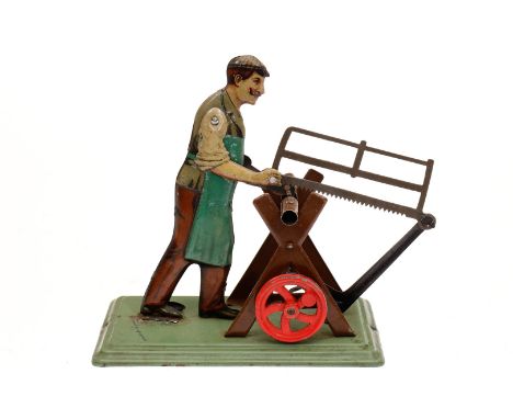 Bing Mann an Säge, uralt, CL, L 13, Z 2 ”Bing steam engine drive model”