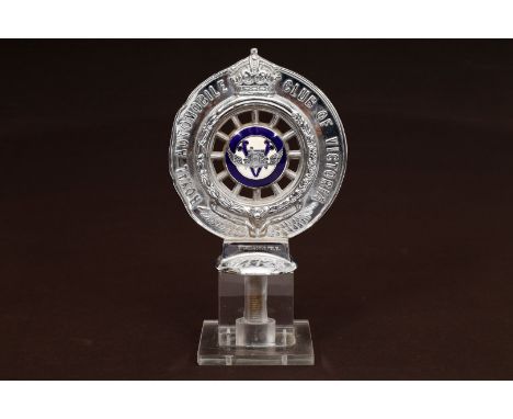 Automobil-Badge, Royal Automobile Club of Victoria, mittig in Emaille-Ausführung, Stokes &amp; Sons, eine Seite am Rand leich