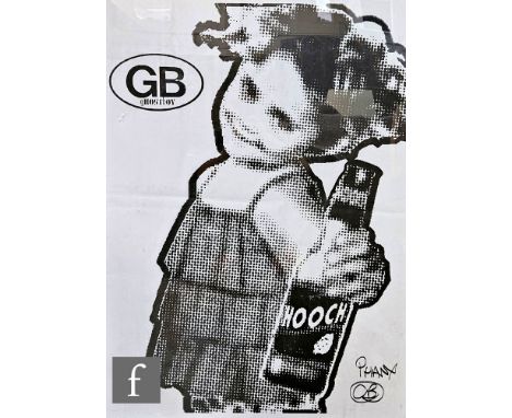 Ghostboy (Contemporary) - 'Hooch', lithograph, signed with initials, framed 117cm x 84cm, frame size 122cm x 88cm. 