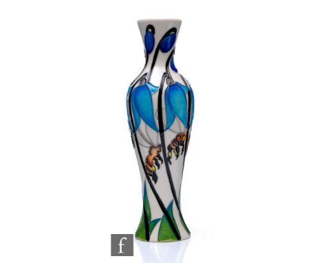 Emma Bossons - Moorcroft Pottery - A vase of baluster form, shape 93/8, decorated in the Honey Bee pattern with repeat tube l