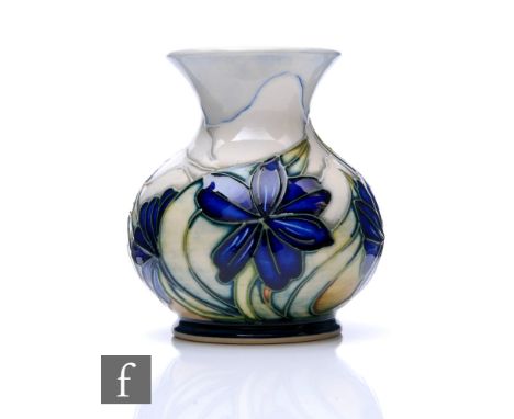 Vicky Lovatt - Moorcroft Pottery - A small vase of squat ovoid form, shape M1/3, decorated in the Chilean Crocus pattern with