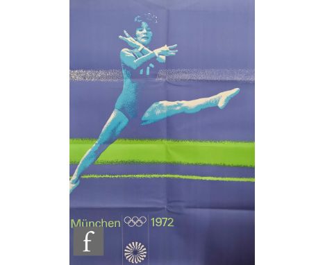 After Otl Aicher (German, 1922-1991) - 'Women's Gymnastics', poster for the Munich Olympic Games, 1972, lithograph, unframed,