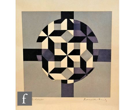 Ronald King (Born 1932) - 'Pandora', screen print, signed in pencil, titled and numbered 34/50, framed, 26cm x 26cm, frame si