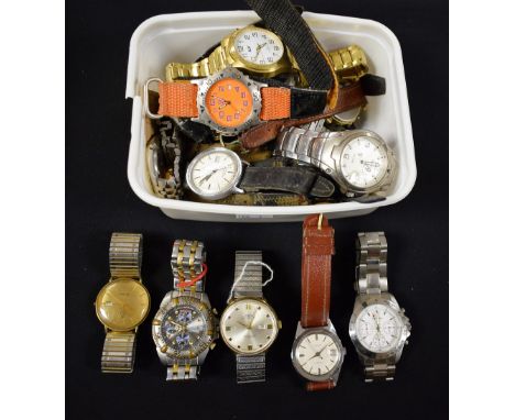 Watches - a vintage Oris gold plated wristwatch;  others mechanical and quartz inc Timeroy, Timex, Seconda, Grovana, Festina,
