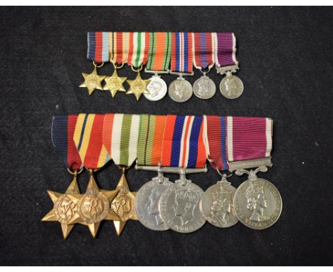 Medals, WW2, Coronation, Army LSGC, group of seven, corresponding miniature en suite, Sgt. F.W. Robinson, RE, 1939-1945 Star,