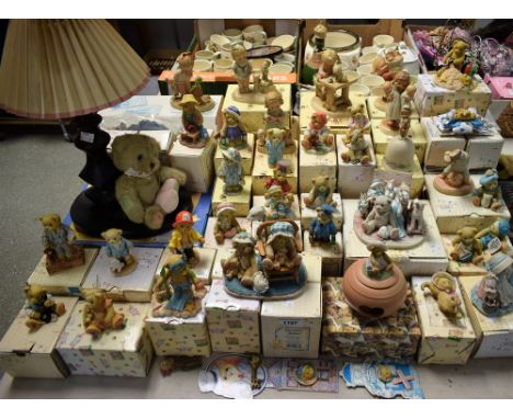 A quantity of Cherished Teddies figures, mostly boxed, including Club Members Packs; Mabel Lucie Attwell's Memories Of Yester