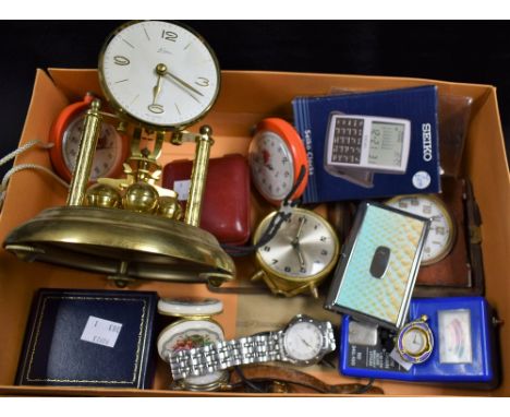 Clocks & Watches - a Raymond Weil Tango stainless steel bracelet watch;  others Henlys, etc;  alarm clocks, stop watches, pen