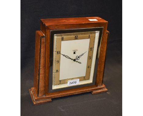 An Art Deco electrical mantel clock, by Smiths