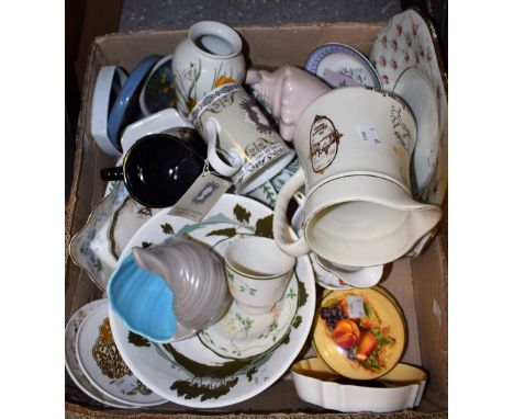Ceramics - Aynsley Orchard Gold; Glenfiddich whisky bar jugs; decorative ceramics; Minton Haddon Hall; Portmeirion Botanic Ga