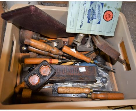 Tools - a Maco Adjustable Template; Stanley planes; shaving spokes, chisels, marking gauges, etc; precision tools including m