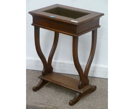 20th century standing oak planter, W48cm, H68cm