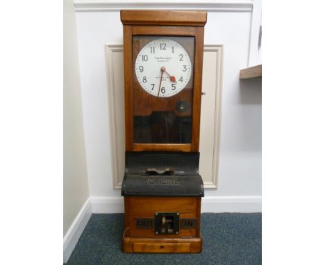 Vintage time recorder by Time Recorders Leeds Ltd. H99cm 