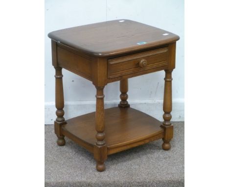 Ercol medium elm lamp table, W48cm