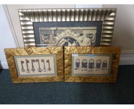 Locks and Keys, pair prints and a Classical print 