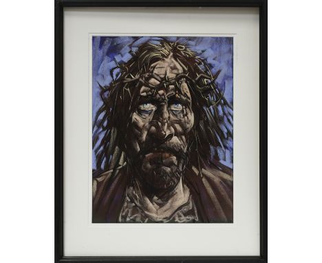 * PETER HOWSON OBE,
CROWN OF THORNS
pastel on paper, signed and dated 2007
59cm x 45.5cm
Mounted, framed and under glass.