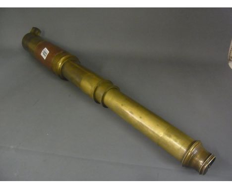 A 19th century Dolland of London three drawer telescope - Night or Day - extended 75cm 
Condition report: Missing leather tri