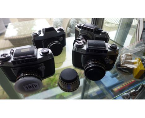 Four Imagee of Dresden Camera's, two EXA 1a, one EXAII and one EXAKTA VX1000 which has been set up for Macro Photography with