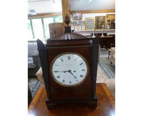 An impressive late 18th century mahogany bracket clock having enamel dial signed Mackie & Sons London - striking upon a bell,