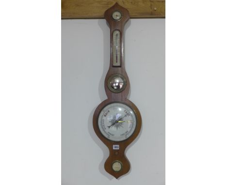 A 19th century mahogany - Onion top - banjo barometer - Height 94cm 