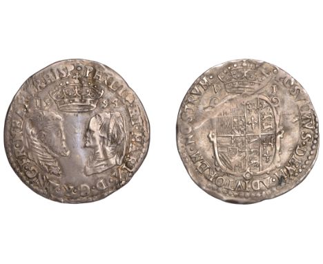 Philip and Mary (1554-1558), Sixpence, 1554, full titles, 3.05g/5h (N 1970; S 2505). Light creases, otherwise about very fine
