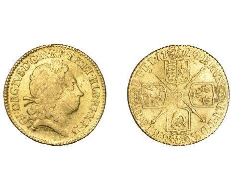 George I (1714-1727), Half-Guinea, 1719, first bust (EGC 535; S 3635). Cleaned, light scrape on obverse, traces of mounting o